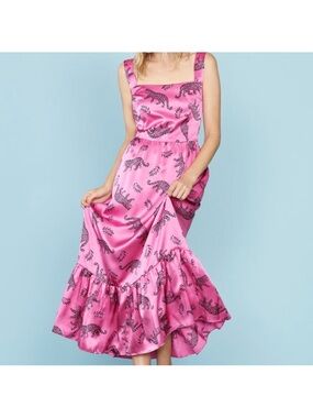 Tender Loving Care by HVN pink leopard Midi Dress